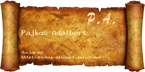 Pajkos Adalbert névjegykártya